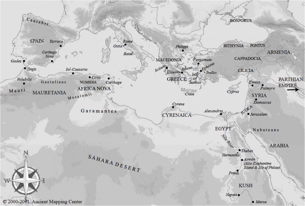 World of Juba II & Kleopatra Selene Map